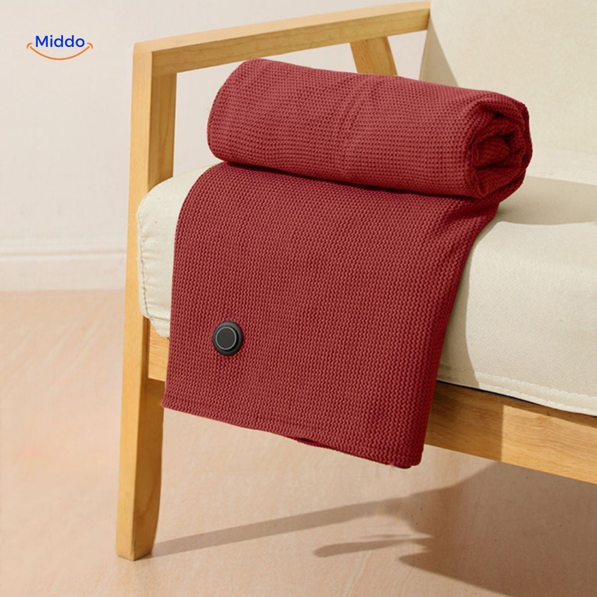 USB Powered Graphene Heated Throw Blanket with 3 Temperature Settings for Indoor & Outdoor Use