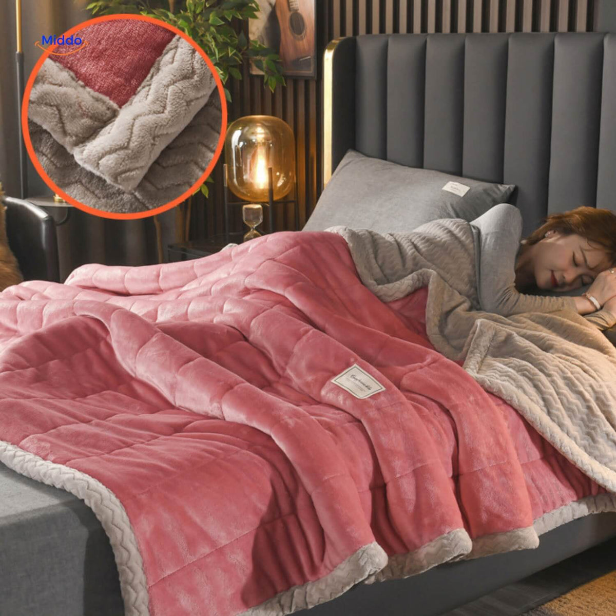 Reversible Plush Fleece Throw Blanket – Ultra-Soft Double-Sided Winter Blanket for Bed & Couch