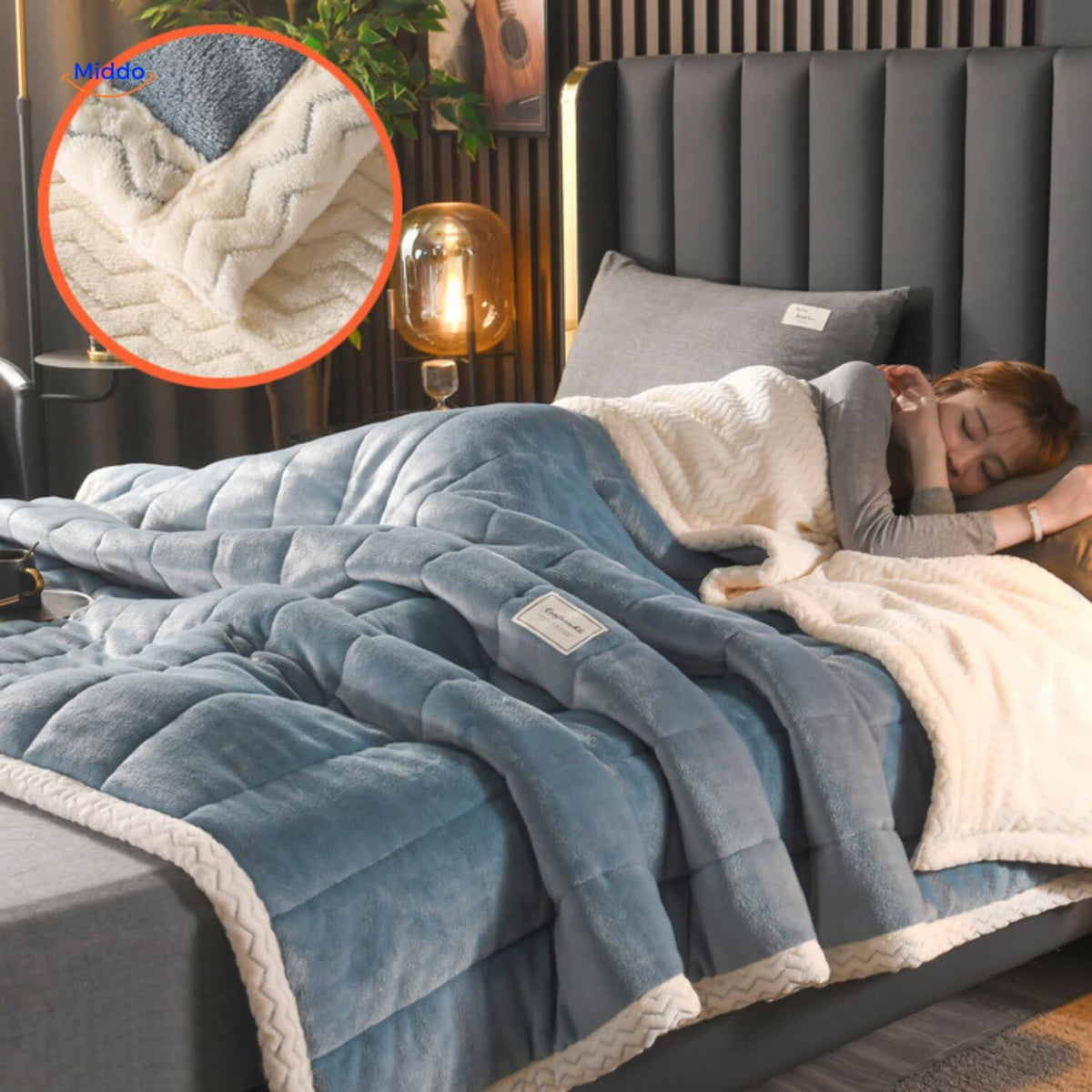 Reversible Plush Fleece Throw Blanket – Ultra-Soft Double-Sided Winter Blanket for Bed & Couch