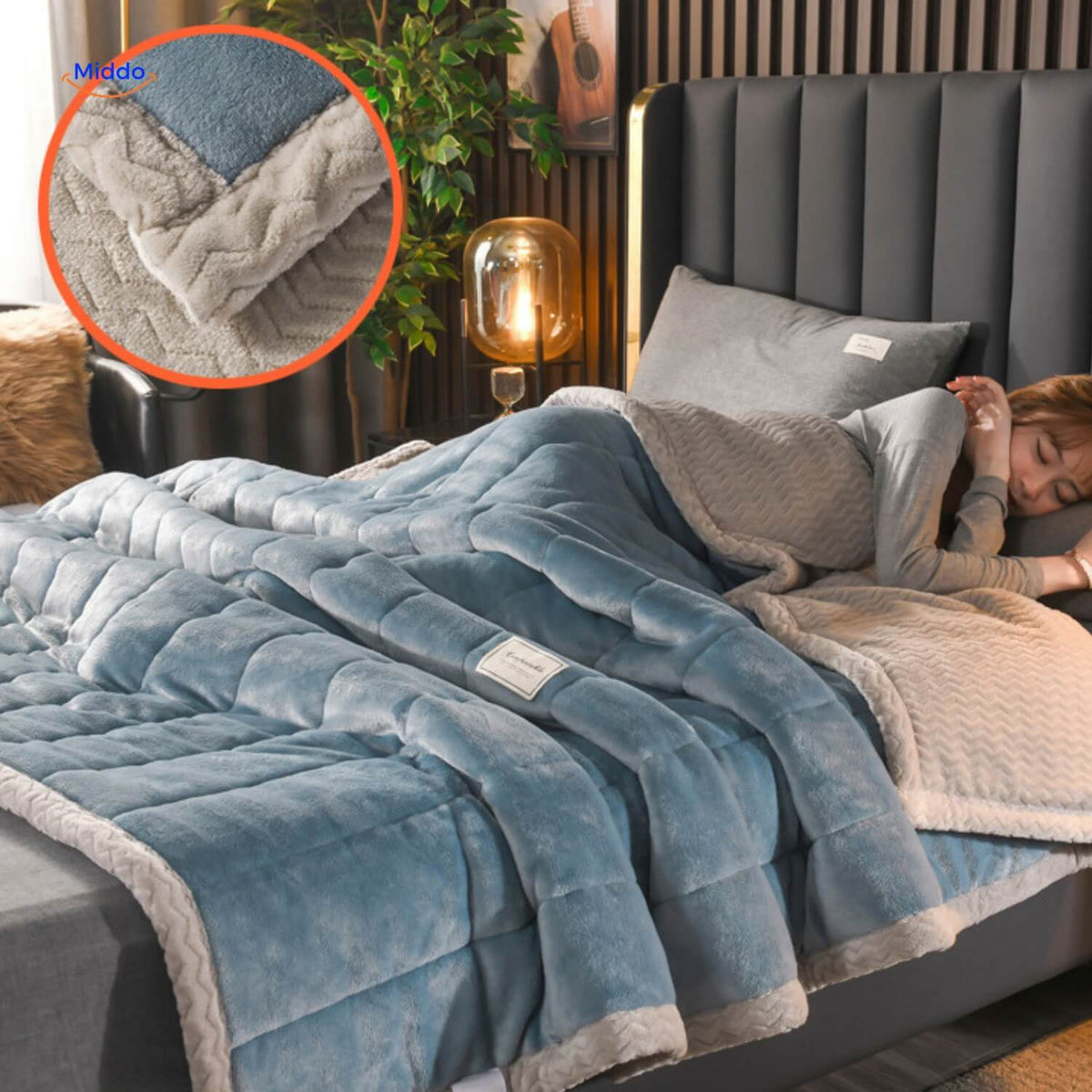 Reversible Plush Fleece Throw Blanket – Ultra-Soft Double-Sided Winter Blanket for Bed & Couch