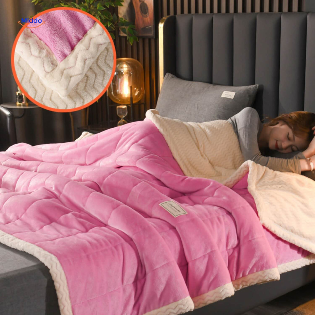 Reversible Plush Fleece Throw Blanket – Ultra-Soft Double-Sided Winter Blanket for Bed & Couch