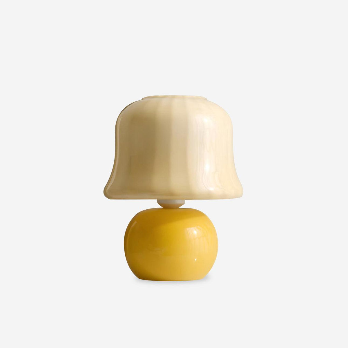 Ceramic Accent Lamp with Enamel Shade 11.4 in Beige for Nightstands Bedrooms Living Rooms Study Desks Side Tables E14 Socket 15W Soft Glow | Thomler