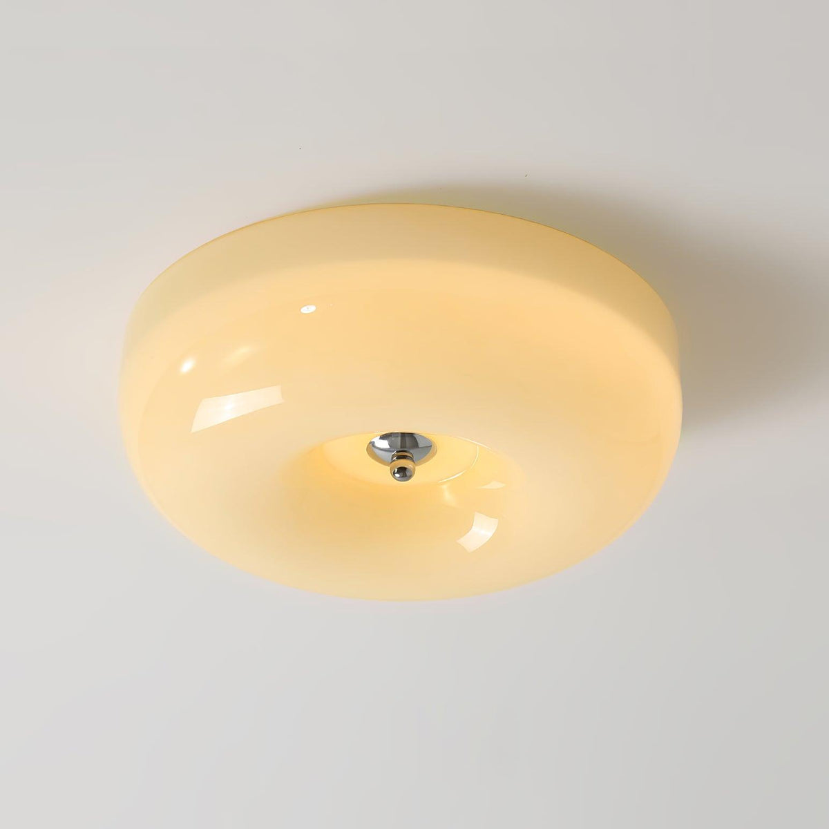 Runde LED-Deckenleuchte aus Glas – Verstellbare 3000K/4000K/6000K integrierte Deckenbeleuchtung für Schlafzimmer, Flure & niedrige Decken | Thomler