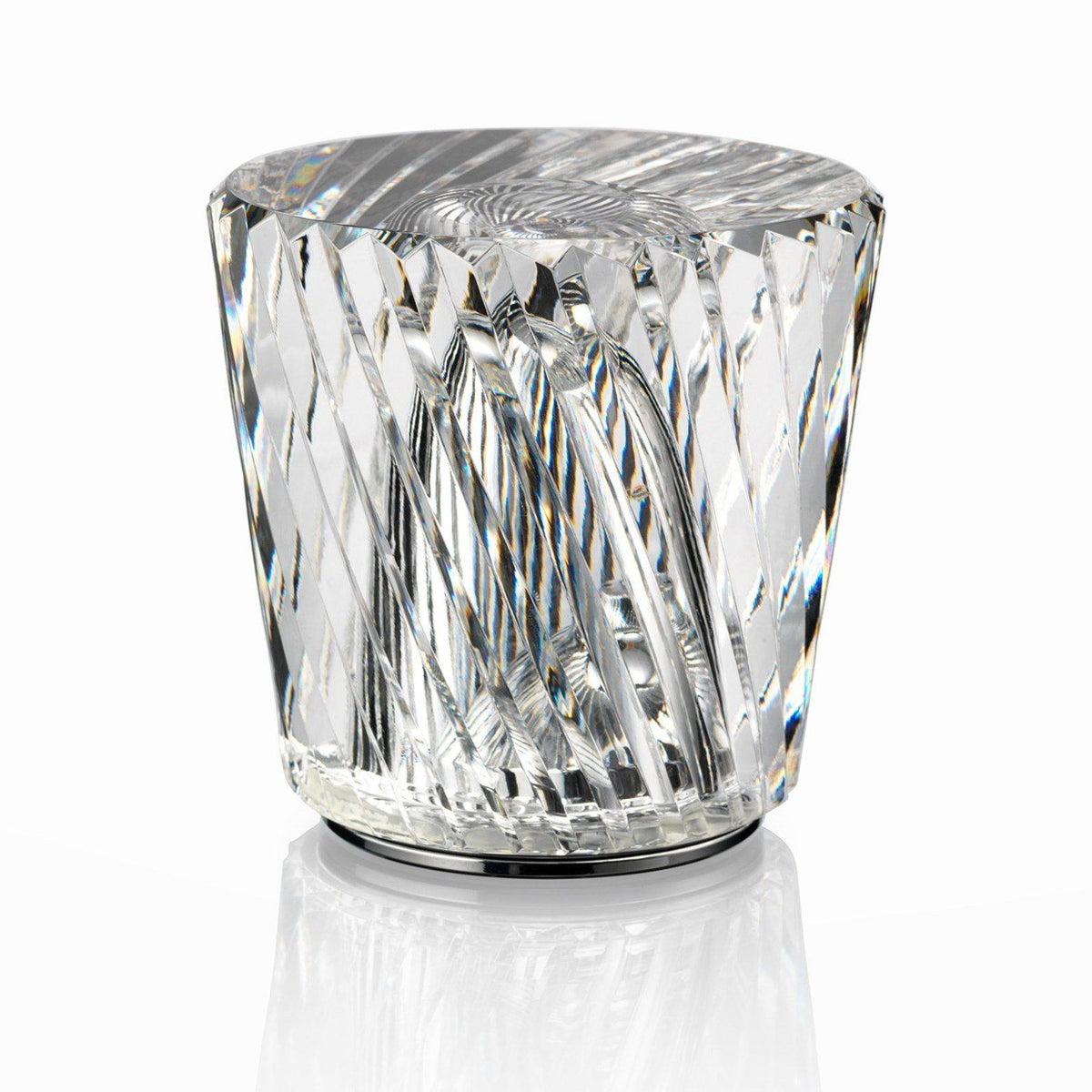 Rechargeable LED Accent Lamp with Crystal Reflective Glass – Compact Nightstand Light for Bedroom, Office Desk, Cozy Reading Nook | Thomler
