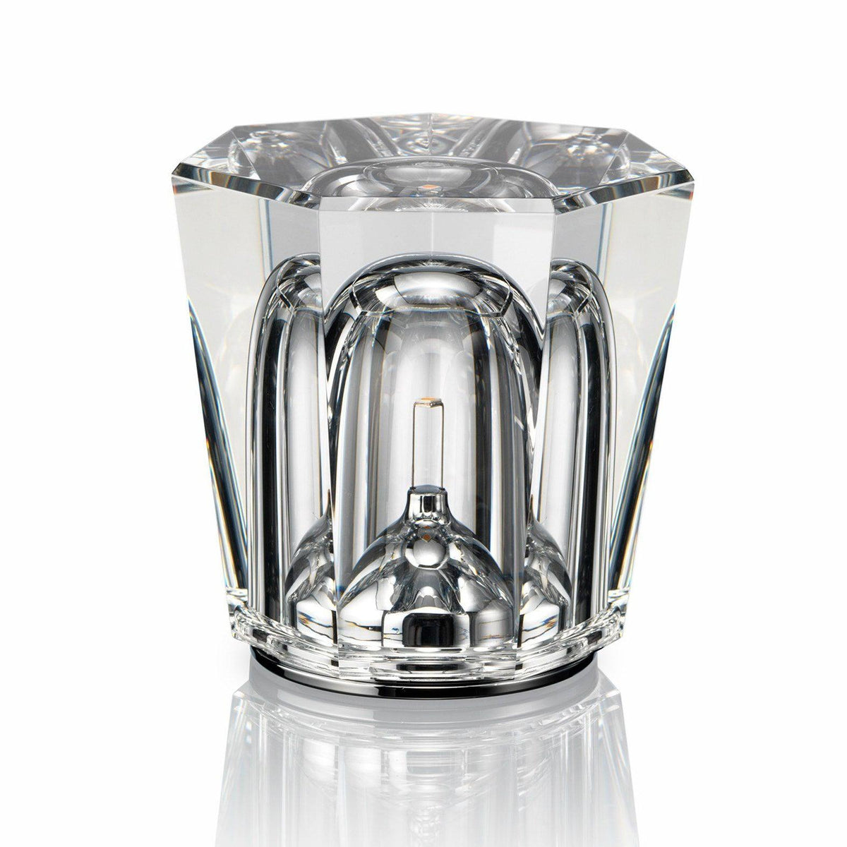 Rechargeable LED Accent Lamp with Crystal Reflective Glass – Compact Nightstand Light for Bedroom, Office Desk, Cozy Reading Nook | Thomler