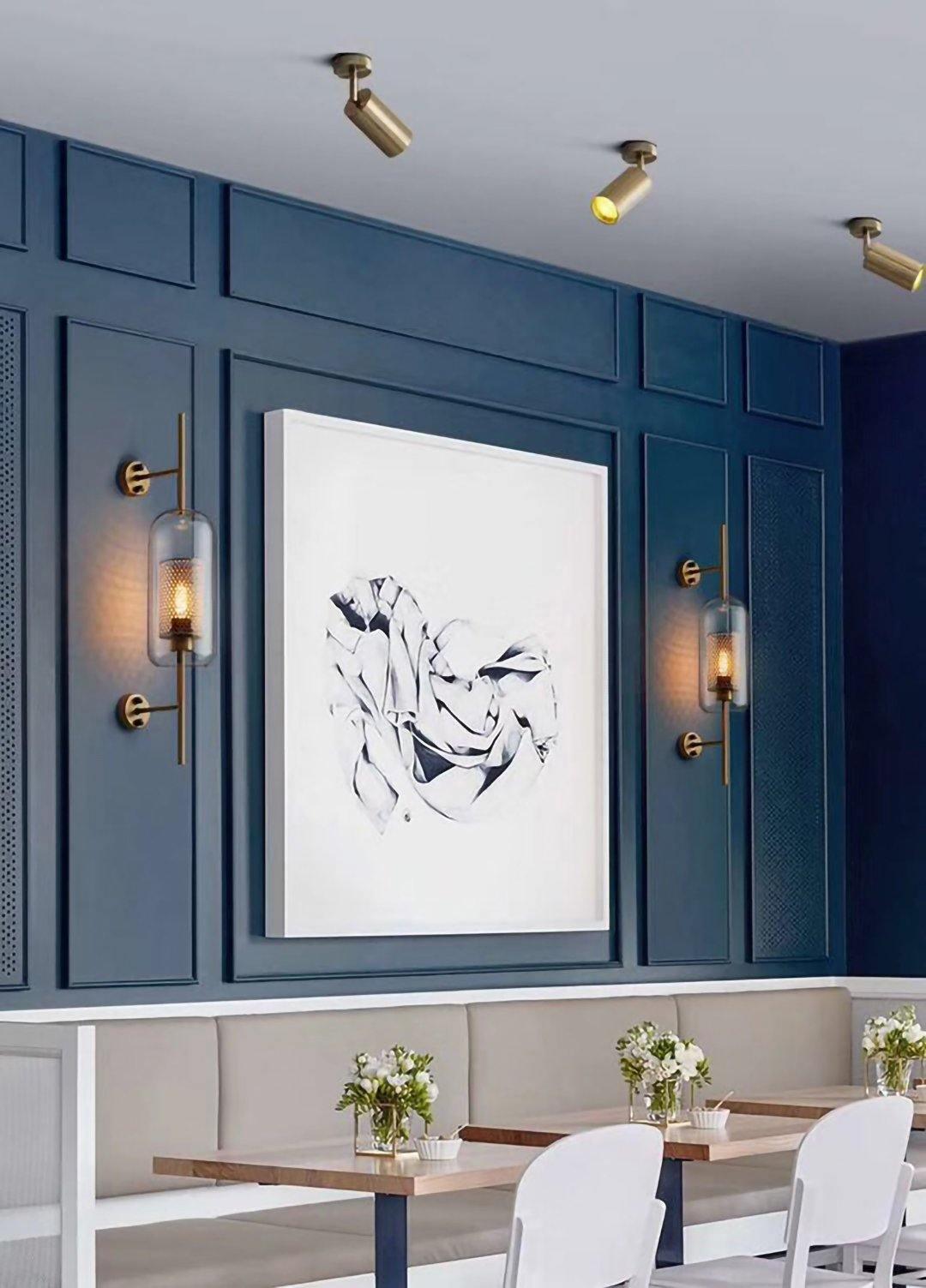 Pivoting Metal Track Spotlight Fixture 350° Swivel Wall & Ceiling Mount LED Accent Light for Living Room Bedroom Kitchen Gallery Art Display | Thomler