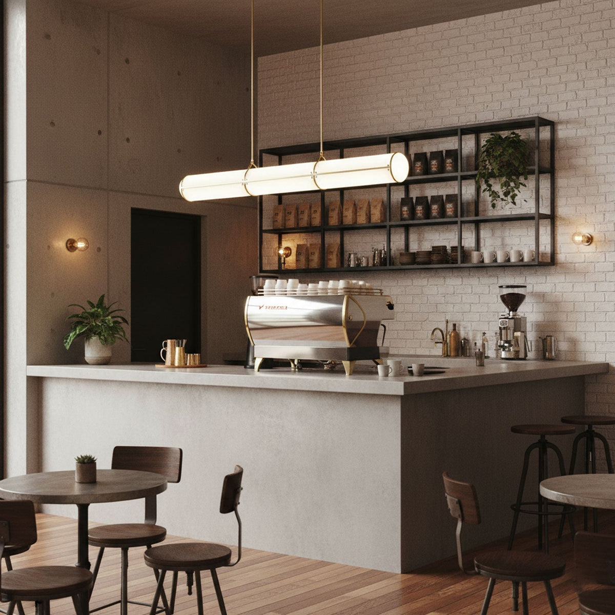 Lámpara LED lineal ajustable de 59 pulgadas, metal y acrílico, tres temperaturas de color para comedor, cocina, sala de estar, interior moderno L | Thomler