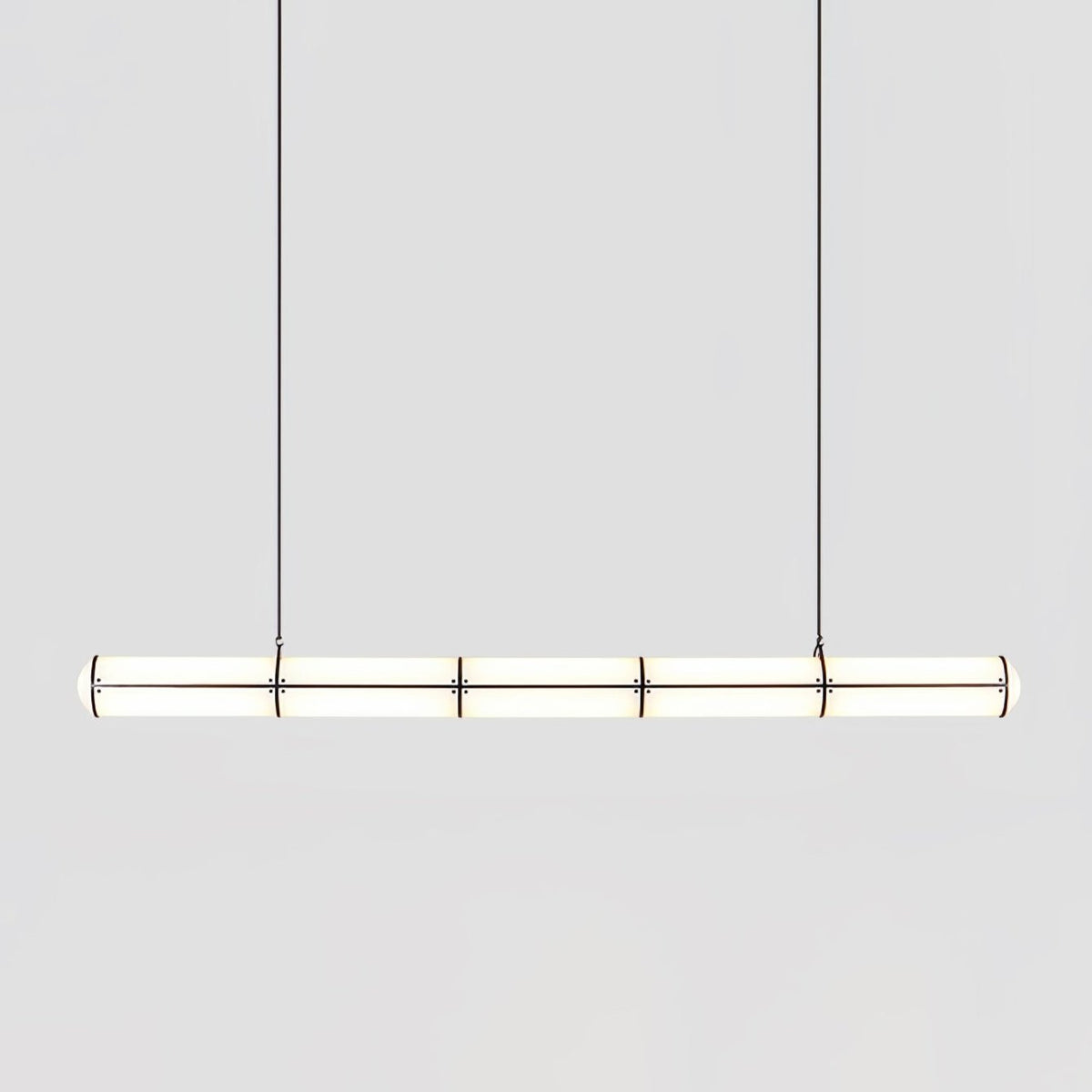 Lámpara LED lineal ajustable de 59 pulgadas, metal y acrílico, tres temperaturas de color para comedor, cocina, sala de estar, interior moderno L | Thomler