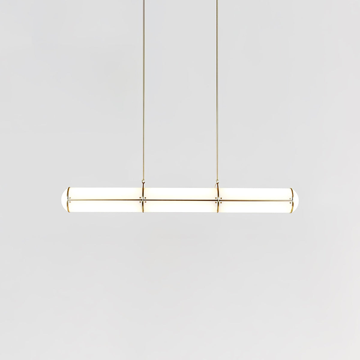 Lámpara LED lineal ajustable de 59 pulgadas, metal y acrílico, tres temperaturas de color para comedor, cocina, sala de estar, interior moderno L | Thomler