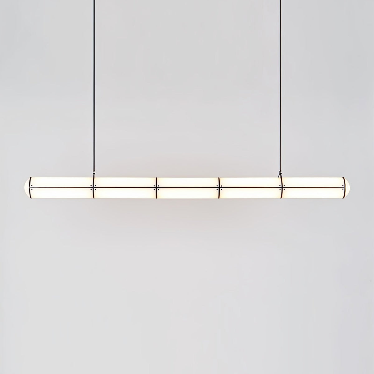 Lámpara LED lineal ajustable de 59 pulgadas, metal y acrílico, tres temperaturas de color para comedor, cocina, sala de estar, interior moderno L | Thomler