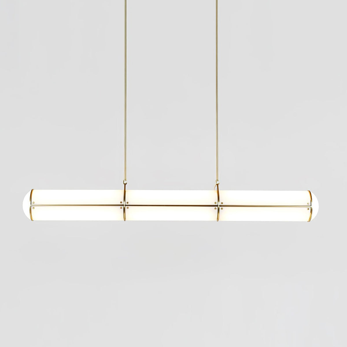 Lámpara LED lineal ajustable de 59 pulgadas, metal y acrílico, tres temperaturas de color para comedor, cocina, sala de estar, interior moderno L | Thomler