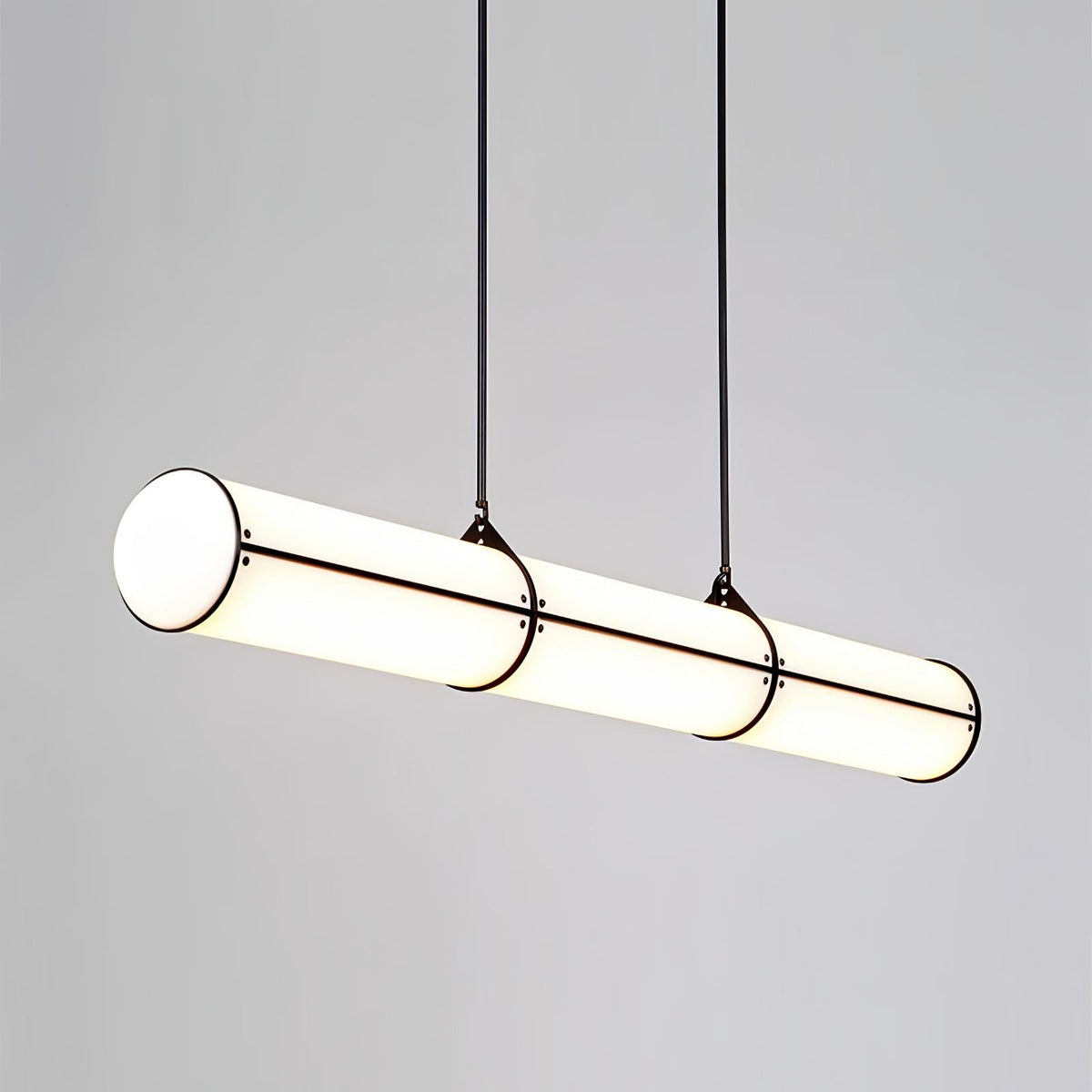 Lámpara LED lineal ajustable de 59 pulgadas, metal y acrílico, tres temperaturas de color para comedor, cocina, sala de estar, interior moderno L | Thomler