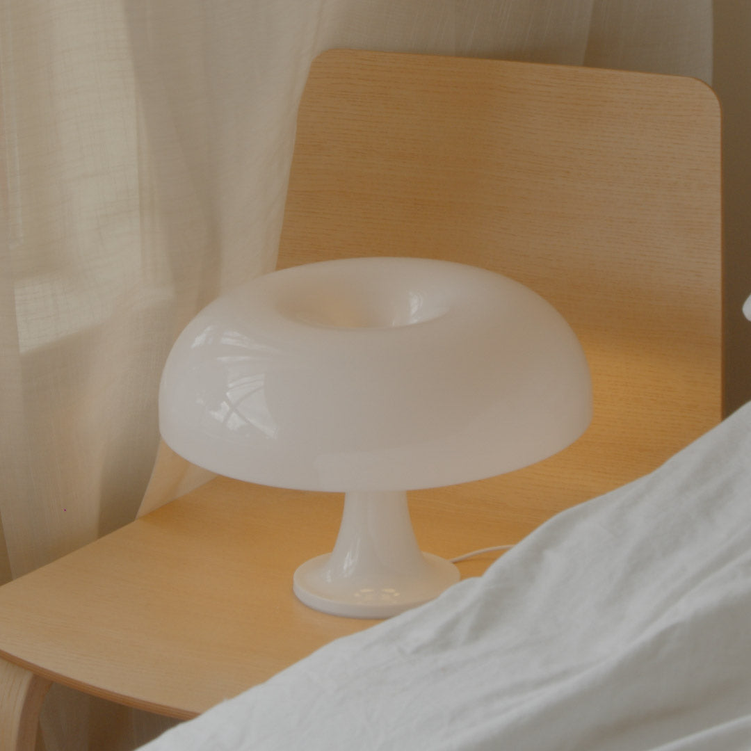 Mushroom Bedside Lamp with Soft Glow - 12.6 Inch Acrylic Nightstand Light for Bedroom Living Room Reading Nook - Retro Modern Ambient Lighti | Thomler