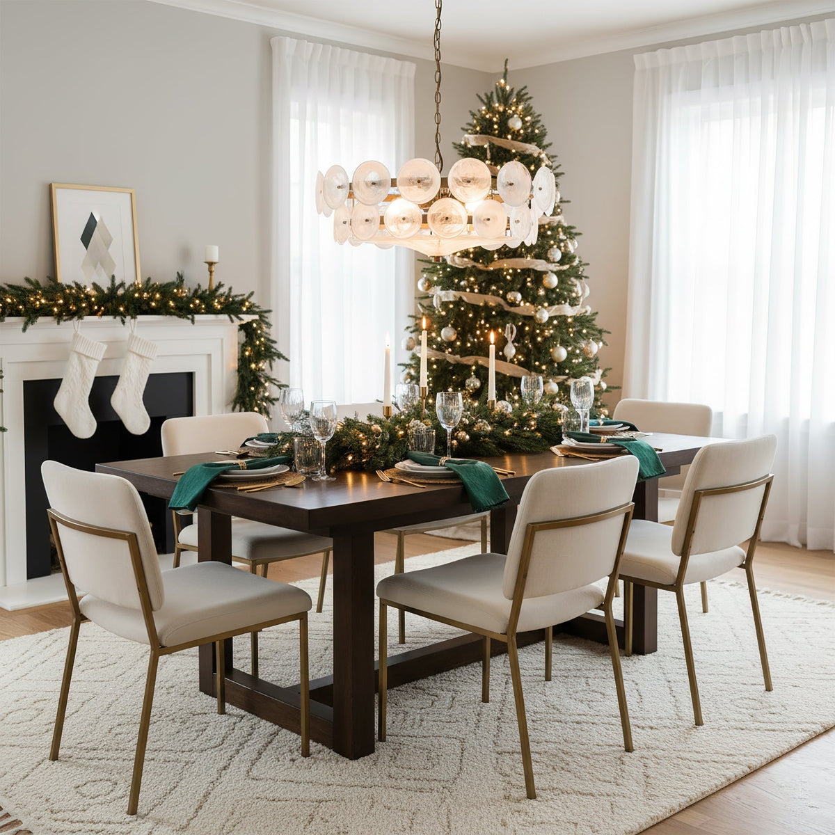 Gelaagde glazen schijfhangerlamp voor de eetkamer – Amberkleurige ronde plafondlamp – Verstelbare hanglamp voor kookeiland woonkamer | Thomler