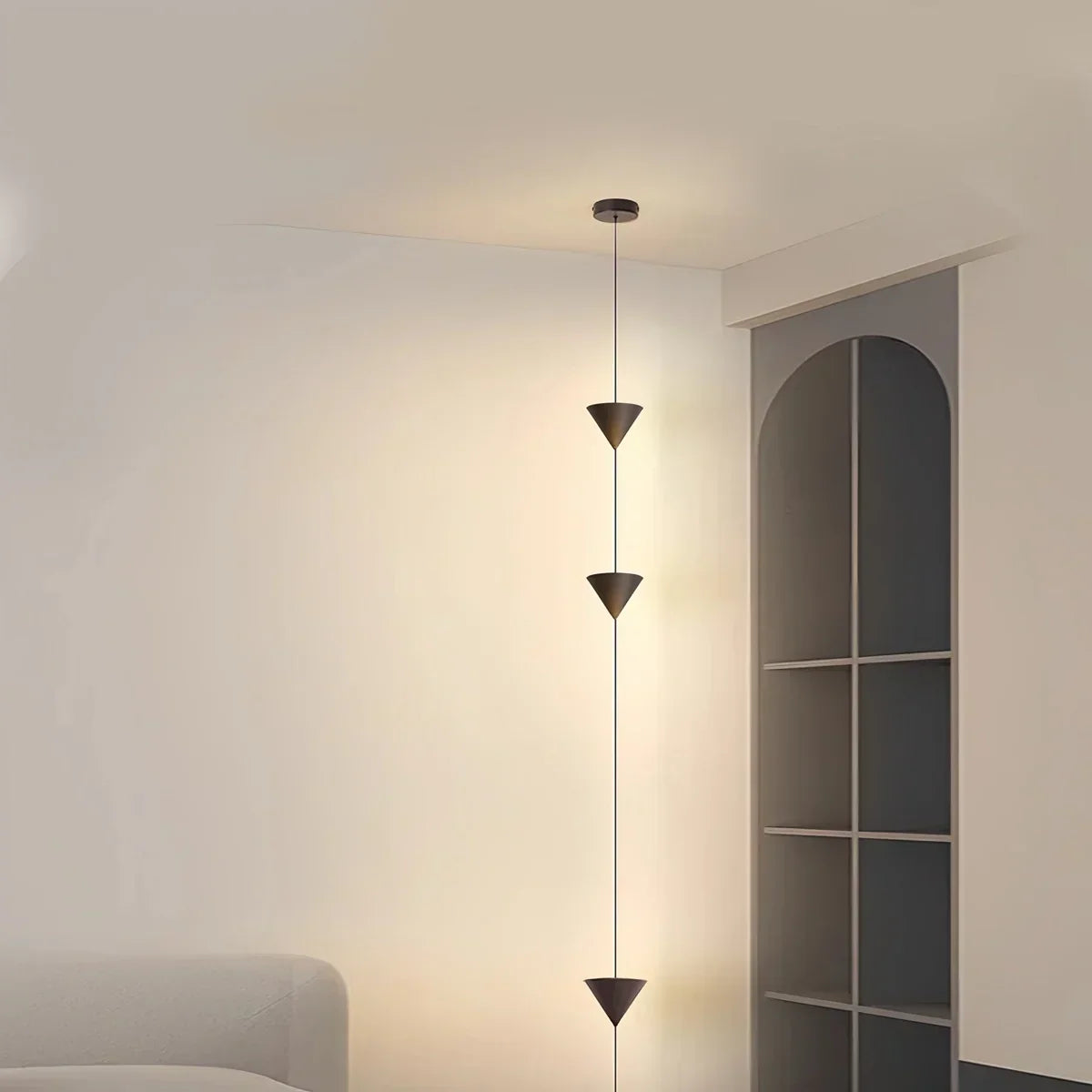 Adjustable Height Pole Light Iron & Acrylic LED Up to 11.5 Feet for Bedroom Living Room Modern Home Office Minimal Vertical Standing Accent | Thomler