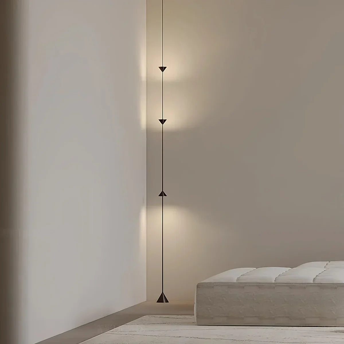 Adjustable Height Pole Light Iron & Acrylic LED Up to 11.5 Feet for Bedroom Living Room Modern Home Office Minimal Vertical Standing Accent | Thomler