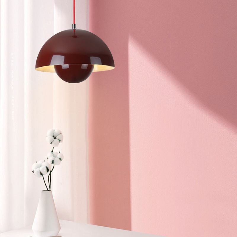 Lámpara colgante de metal tipo domo de 9 pulgadas, ajustable, con casquillo E26, para mesa de comedor, isla de cocina, dormitorio, luminaria colgante de estilo moderno de mediados de siglo | Thomler