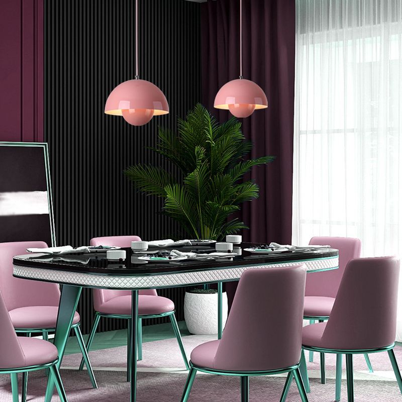 Lámpara colgante de metal tipo domo de 9 pulgadas, ajustable, con casquillo E26, para mesa de comedor, isla de cocina, dormitorio, luminaria colgante de estilo moderno de mediados de siglo | Thomler