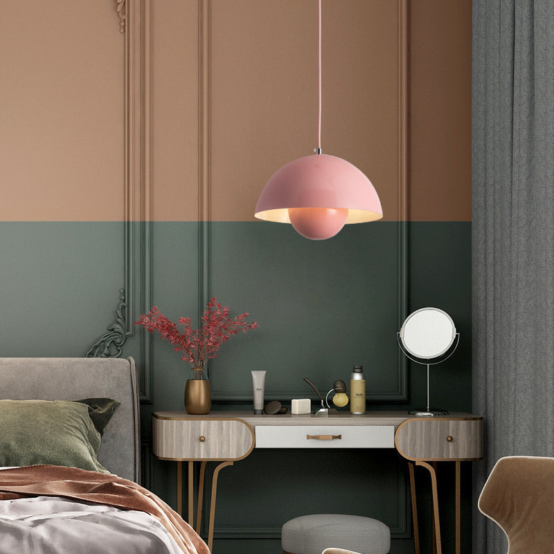 Lámpara colgante de metal tipo domo de 9 pulgadas, ajustable, con casquillo E26, para mesa de comedor, isla de cocina, dormitorio, luminaria colgante de estilo moderno de mediados de siglo | Thomler