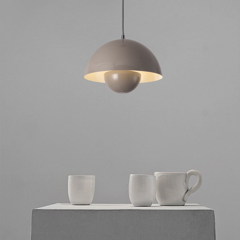 Lámpara colgante de metal tipo domo de 9 pulgadas, ajustable, con casquillo E26, para mesa de comedor, isla de cocina, dormitorio, luminaria colgante de estilo moderno de mediados de siglo | Thomler