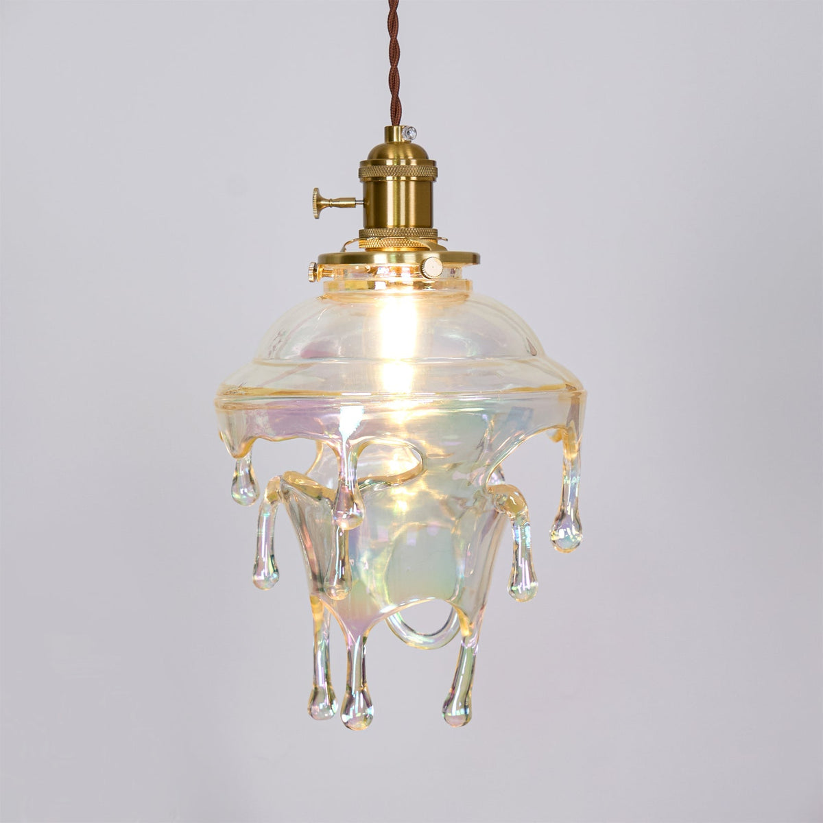 Resin Drip Hanging Lamp for Dining Room & Kitchen | Adjustable Cord Ceiling Fixture | LED or Edison Bulb Compatible | Modern Art Statement P | Thomler