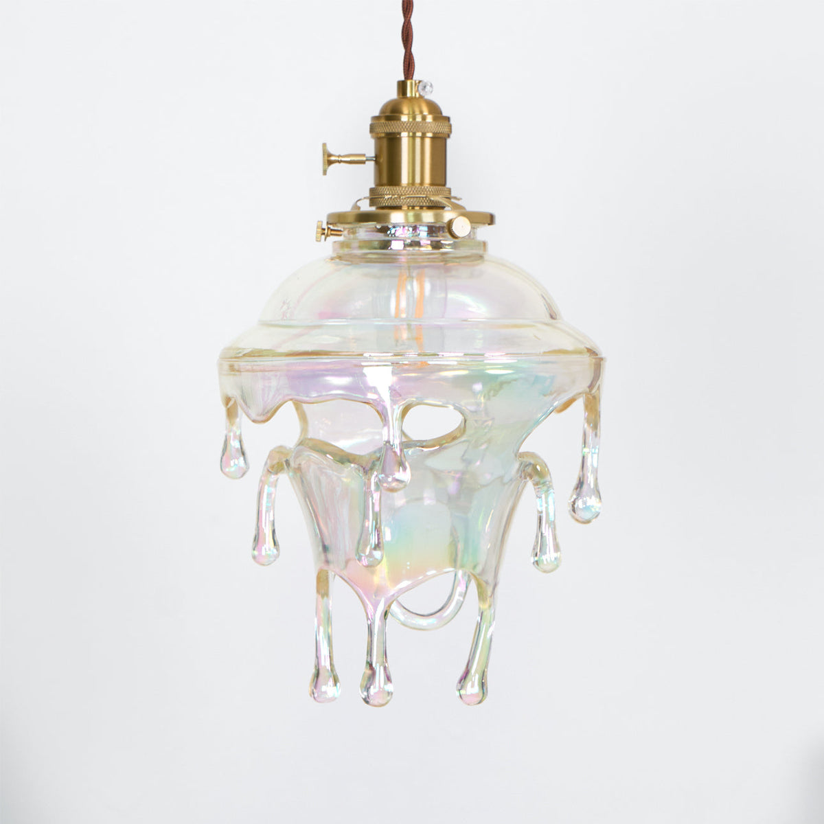 Resin Drip Hanging Lamp for Dining Room & Kitchen | Adjustable Cord Ceiling Fixture | LED or Edison Bulb Compatible | Modern Art Statement P | Thomler