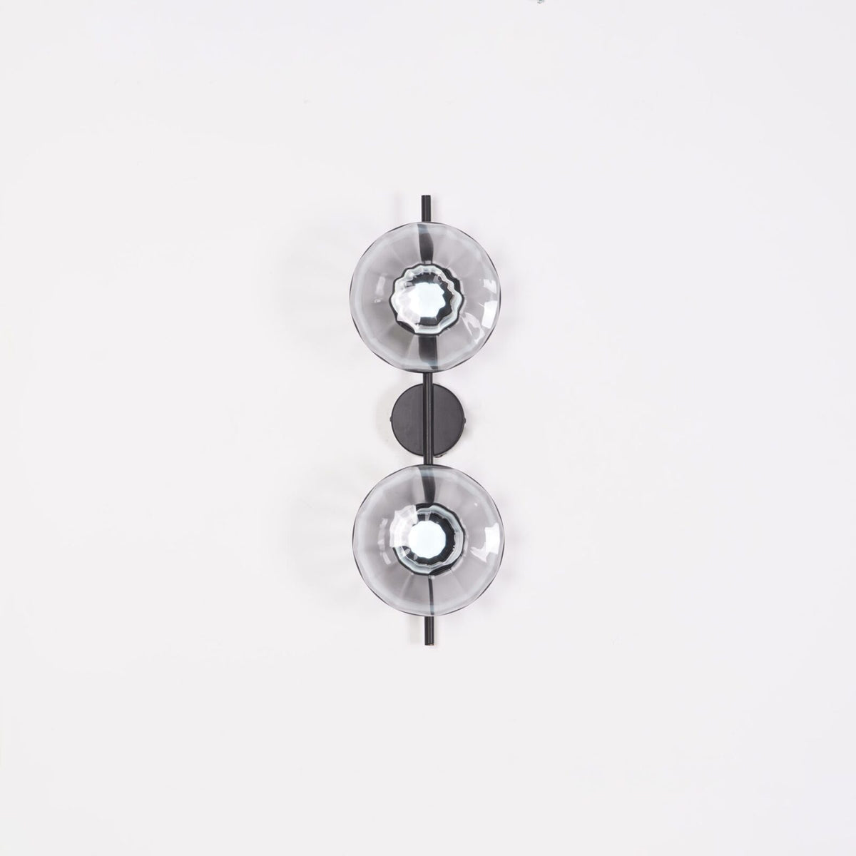 Modern Glass Sconce Light for Bedroom Hallway | Textured LED Wall Fixture Black or Gold Finish | Indoor Ambient Lighting | Thomler