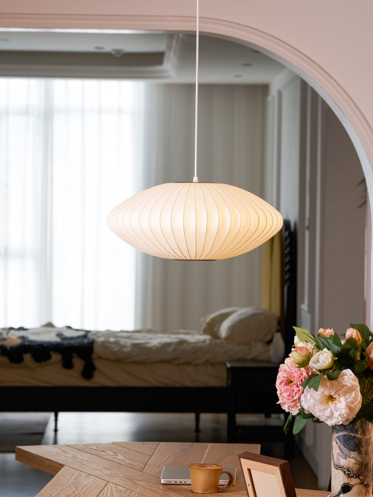 Stalen draadgaas plafondlamp 20 inch wit voor kookeiland eetkamer moderne hanglamp verstelbaar snoer E26 fitting