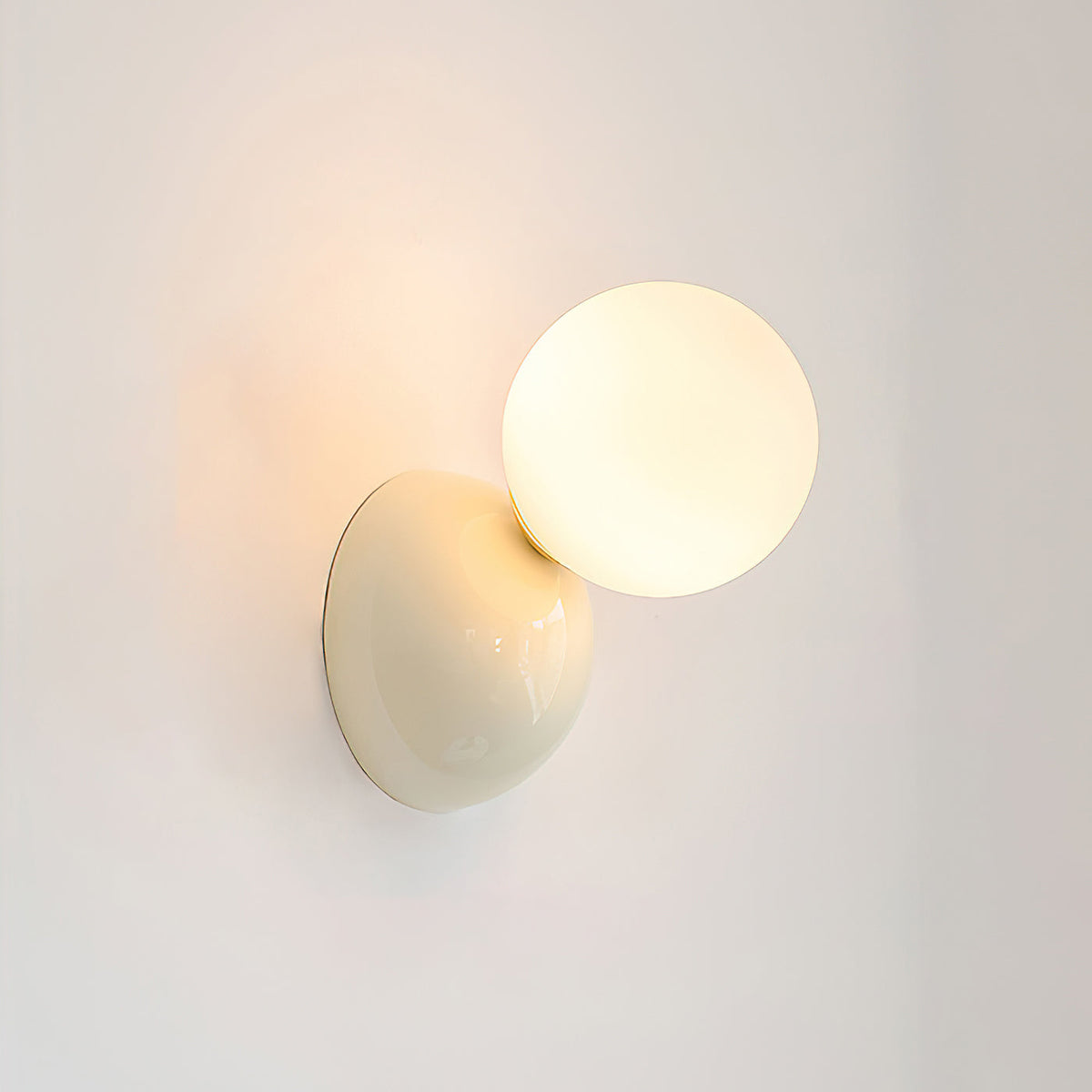 Orb Sconce with Resin & Glass — 4×7 inch Contemporary Fixture for Hallways, Bedrooms & Entryways — Soft Ambient Glow — Plug-In or Hardwired | Thomler
