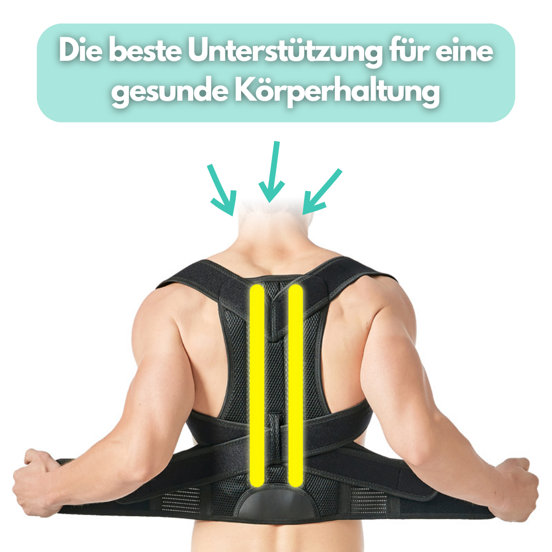 Verstellbare Haltungskorrektur-Bandage zur Unterstützung von oberem Rücken & Schultern – Atmungsaktives Design für Damen & Herren, unter der Kleidung unsichtbar, hilft bei der Ausrichtung
