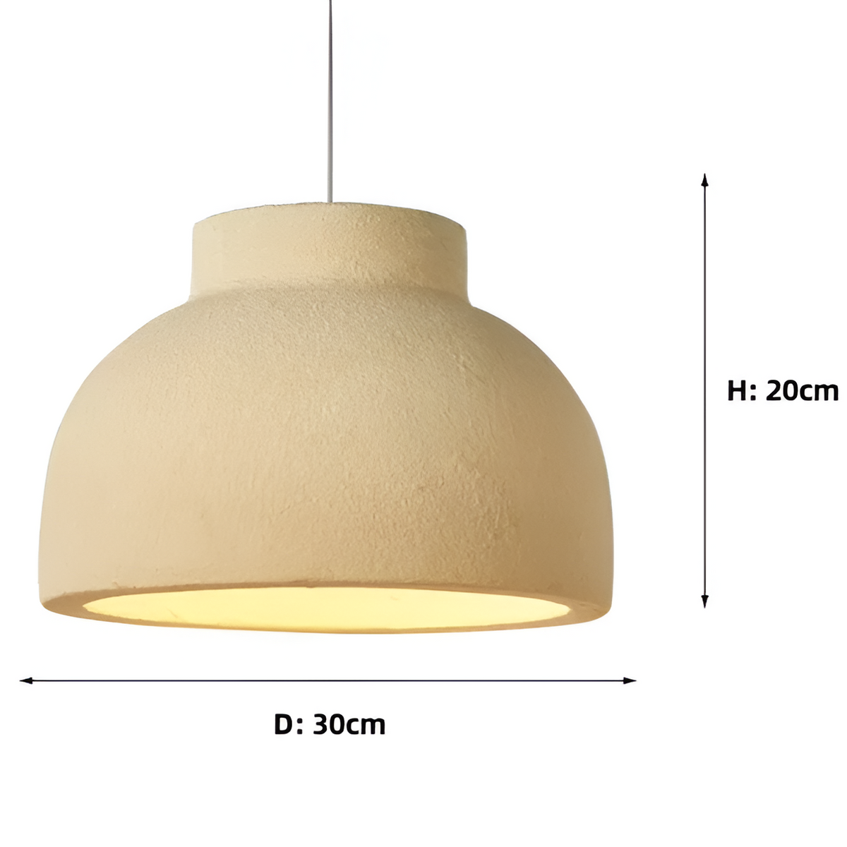 Koepel Plafonnière 15 of 23 inch Witte Polystyreen Kap voor Eetkamer Keukeneiland Slaapkamer Verstelbaar Snoer E26 Fitting Modern Mini | Thomler