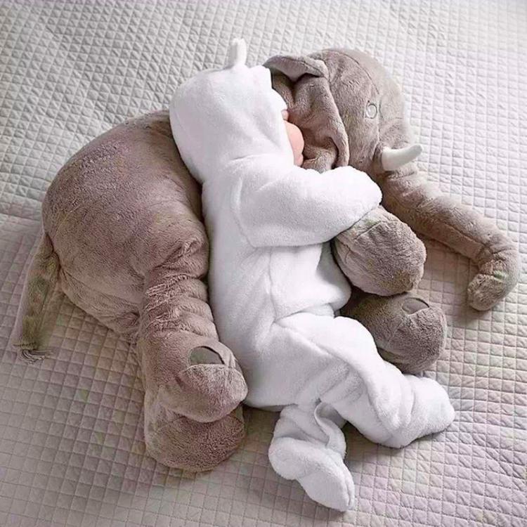 Plüschelefant-Kissen für Babys & Kleinkinder – Weiches Kuschelkissen für Mittagsschlaf, Spielzeit & Deko