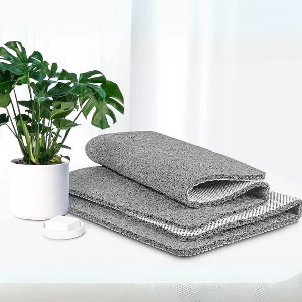 Antislip badmat met afvoergaten voor veiligheid in douche en bad Grijs Wit Beige Sneldrogende badkamermat | Thomler