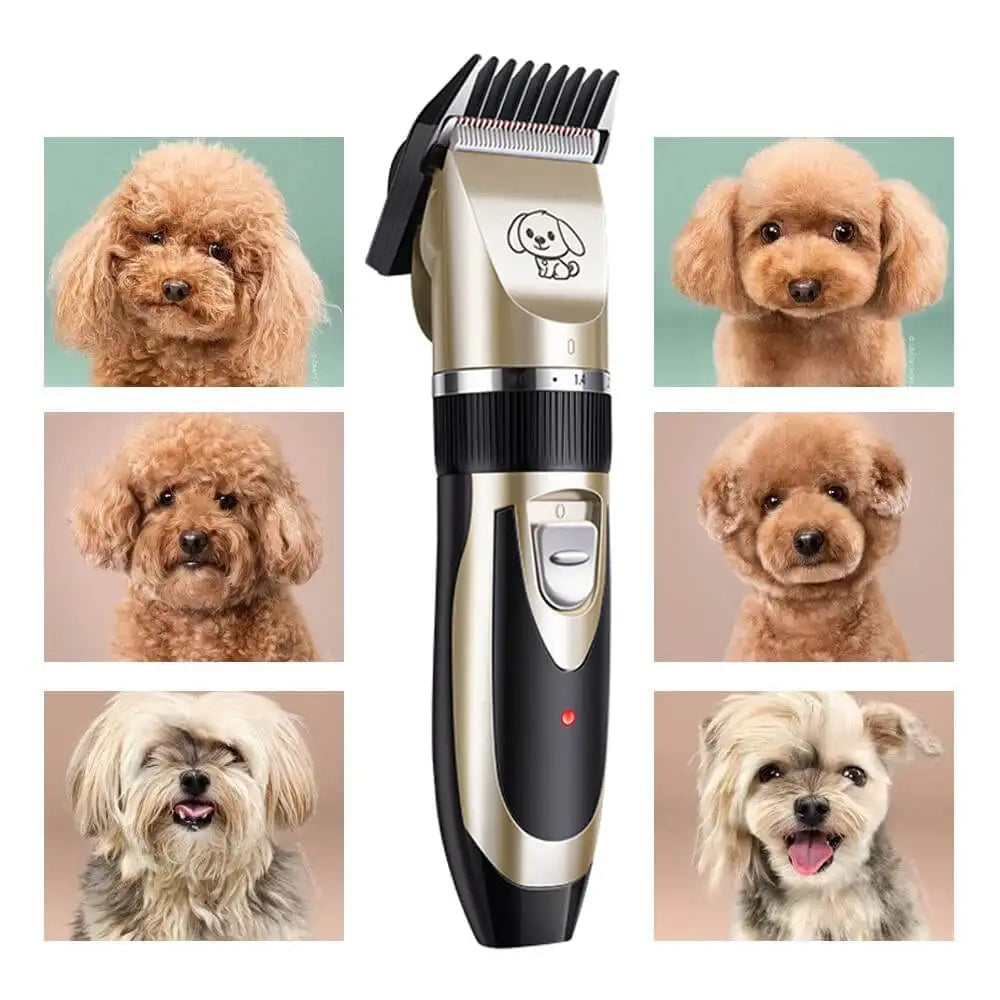 Cortadora de pelo inalámbrica para perros con motor silencioso y cuatro peines guía, 90 minutos de autonomía