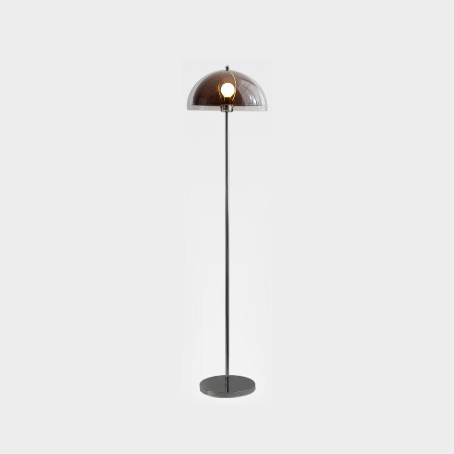 Vloerlamp met dubbellaagse acryldiffuser, 155 cm hoog, voor slaapkamer en kantoor, verchroomde metalen voet, dimbare sfeer- en taakverlichting