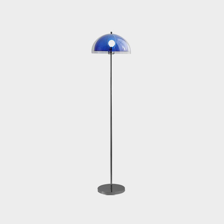 Vloerlamp met dubbellaagse acryldiffuser, 155 cm hoog, voor slaapkamer en kantoor, verchroomde metalen voet, dimbare sfeer- en taakverlichting