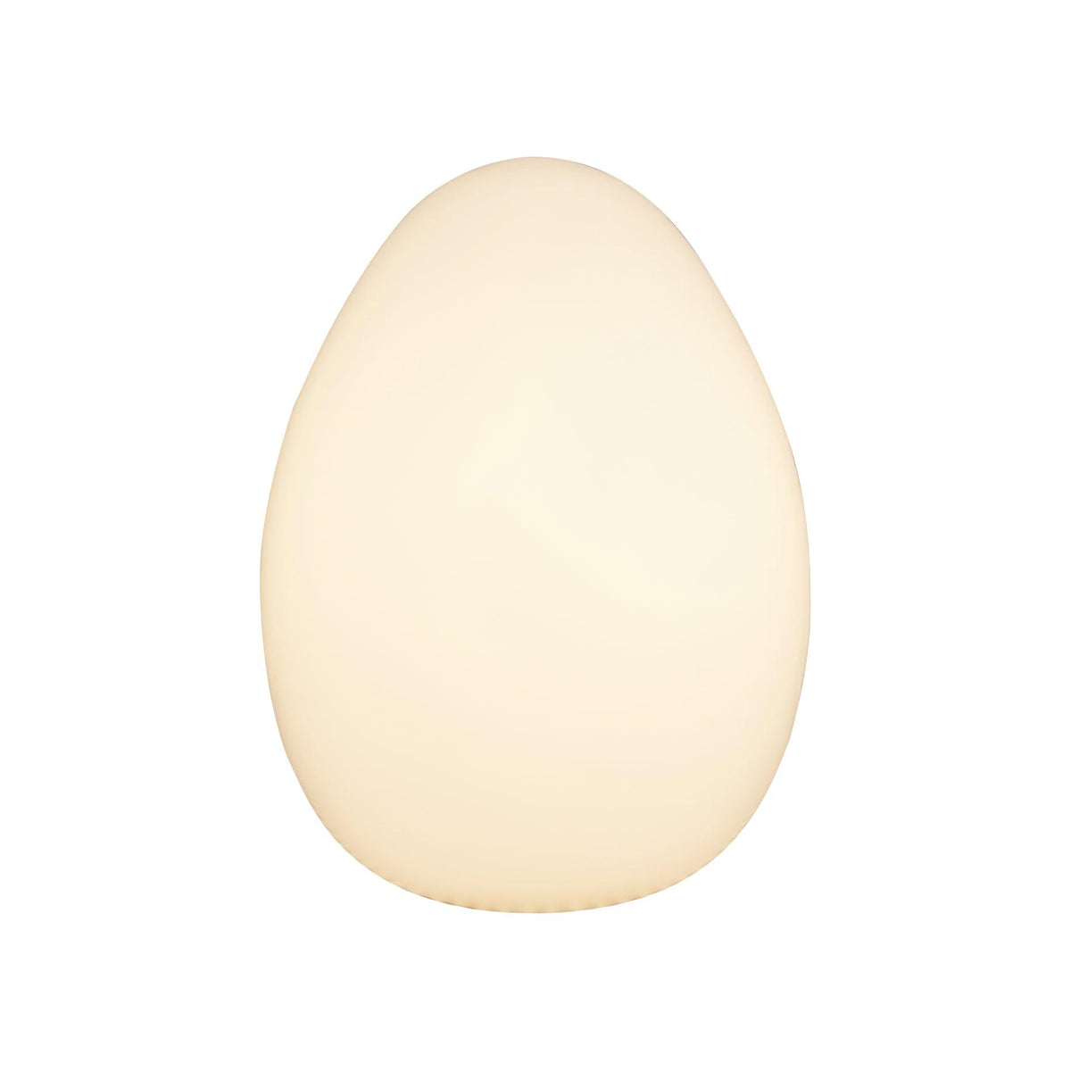 Egg-Shaped LED Mood Lamp 12 in White Polyethylene Shade 3-Mode Light Indoor Outdoor Cordless Rechargeable Accent Light for Living Room Patio | Thomler