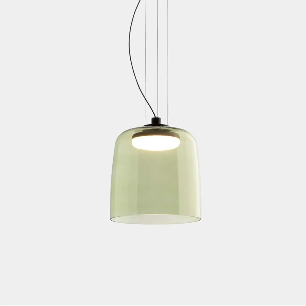Layered Glass Bowl Ceiling Fixture 10 in Diameter Adjustable Drop Length Multi-Tone Illumination for Kitchens Dining Spaces Living Rooms Mod | Thomler