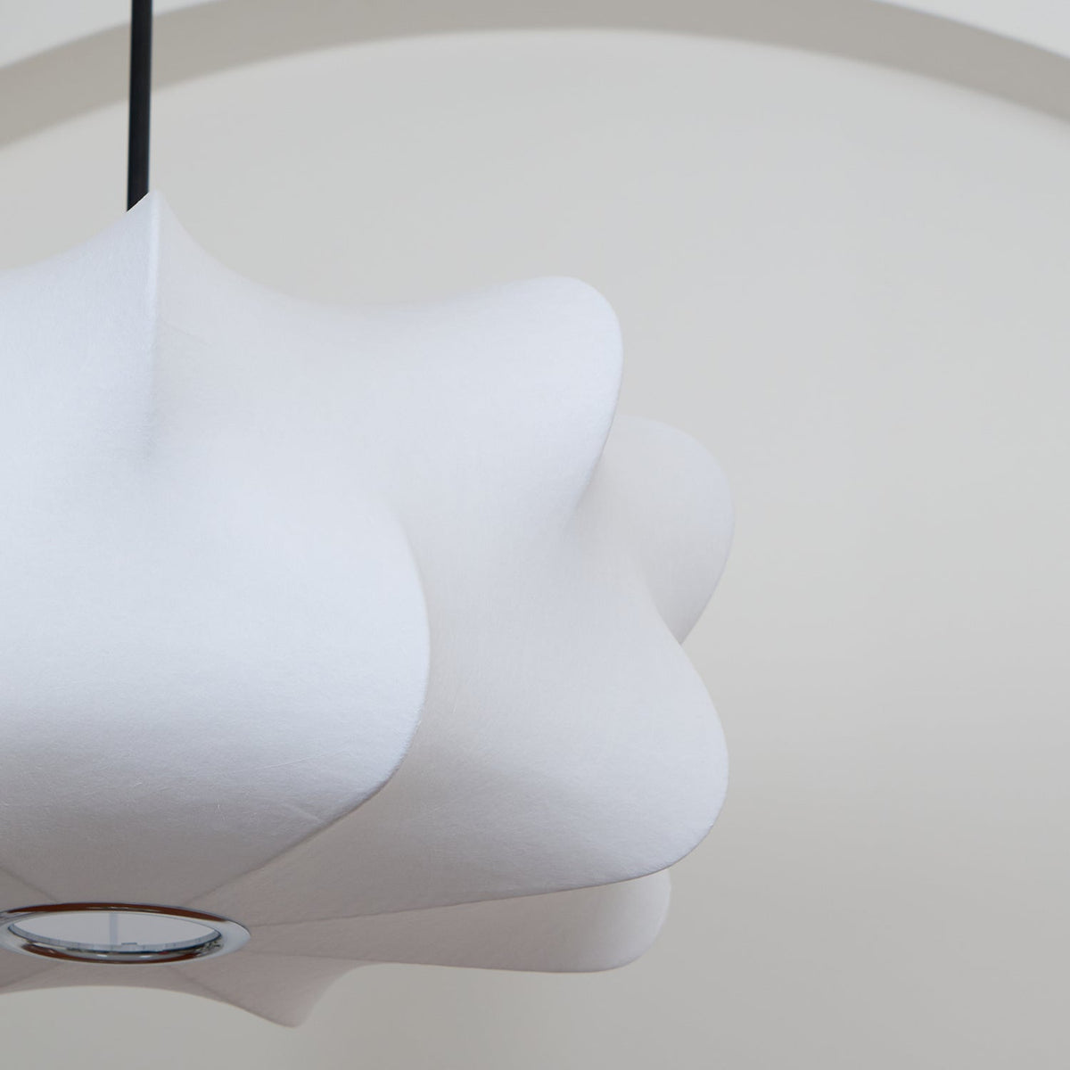 Lámpara colgante de 3 luces Silk Cloud, blanca, 24 pulgadas, montaje en techo ajustable, E27, para comedor, sala de estar, cocina, luz de techo interior moderna | Thomler