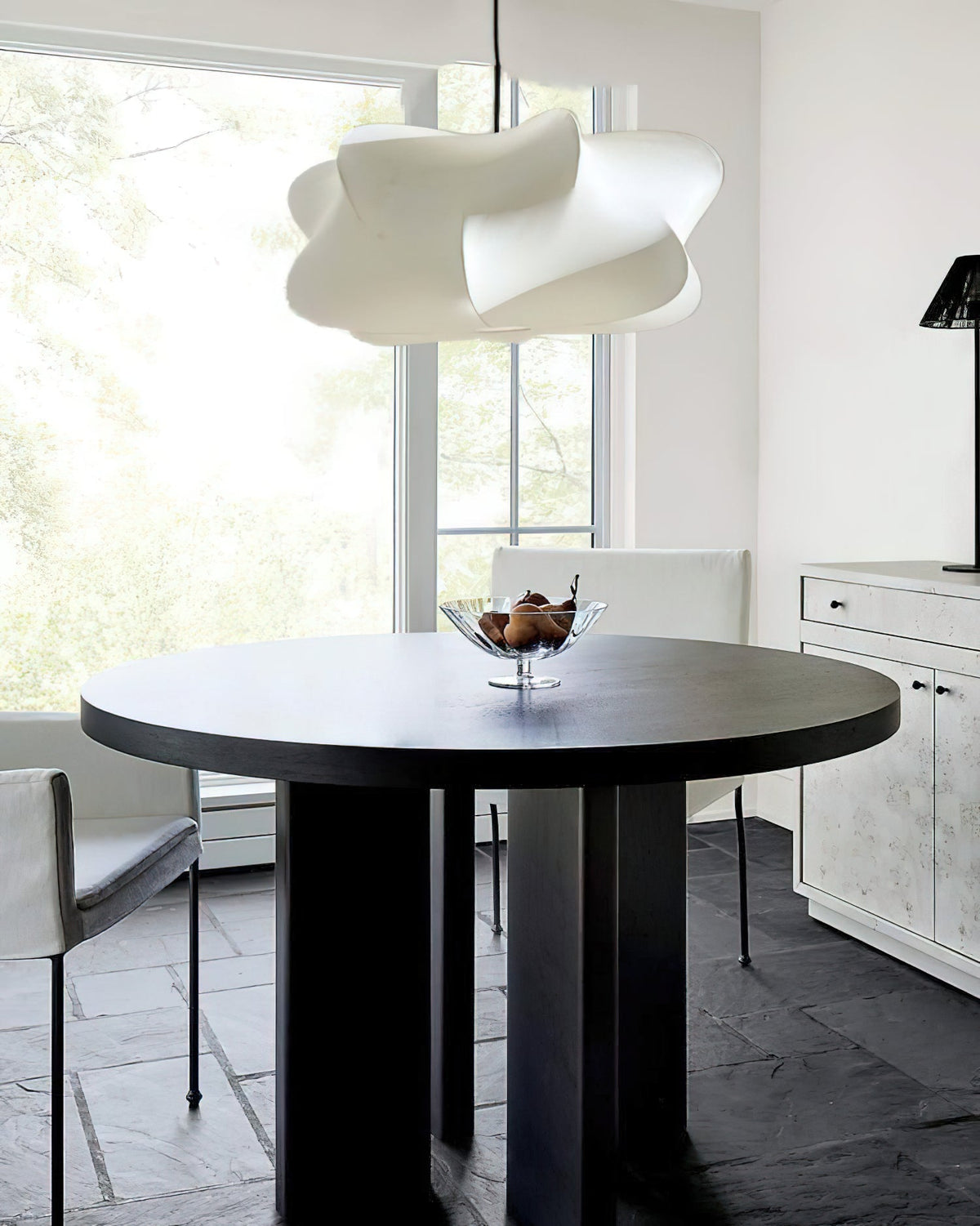 Lámpara colgante de 3 luces Silk Cloud, blanca, 24 pulgadas, montaje en techo ajustable, E27, para comedor, sala de estar, cocina, luz de techo interior moderna | Thomler