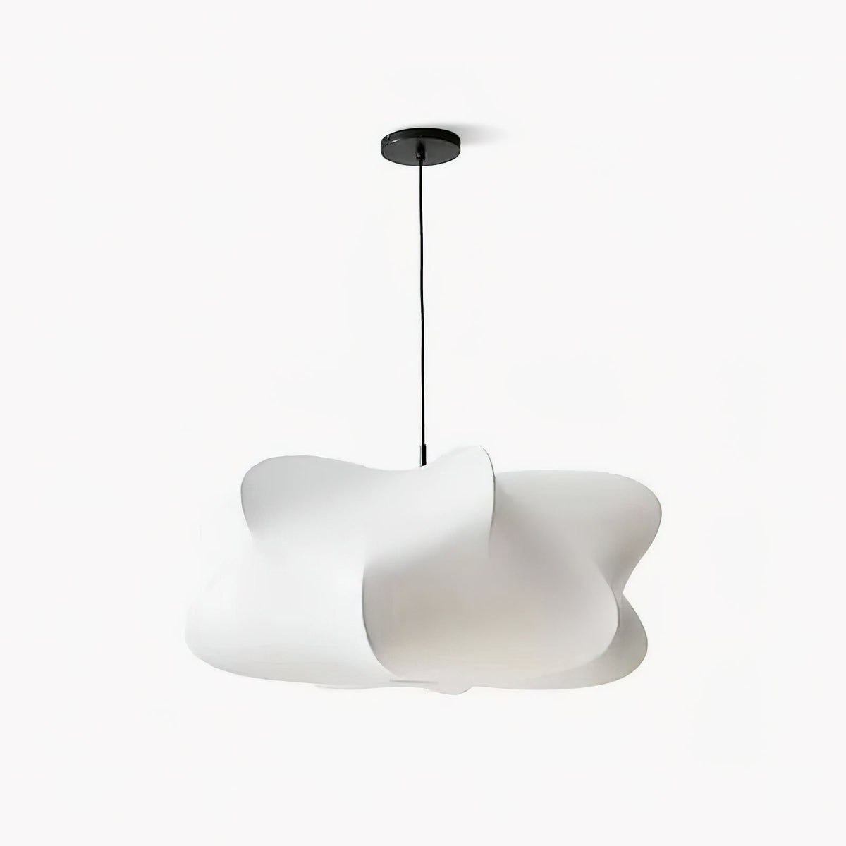 Lámpara colgante de 3 luces Silk Cloud, blanca, 24 pulgadas, montaje en techo ajustable, E27, para comedor, sala de estar, cocina, luz de techo interior moderna | Thomler