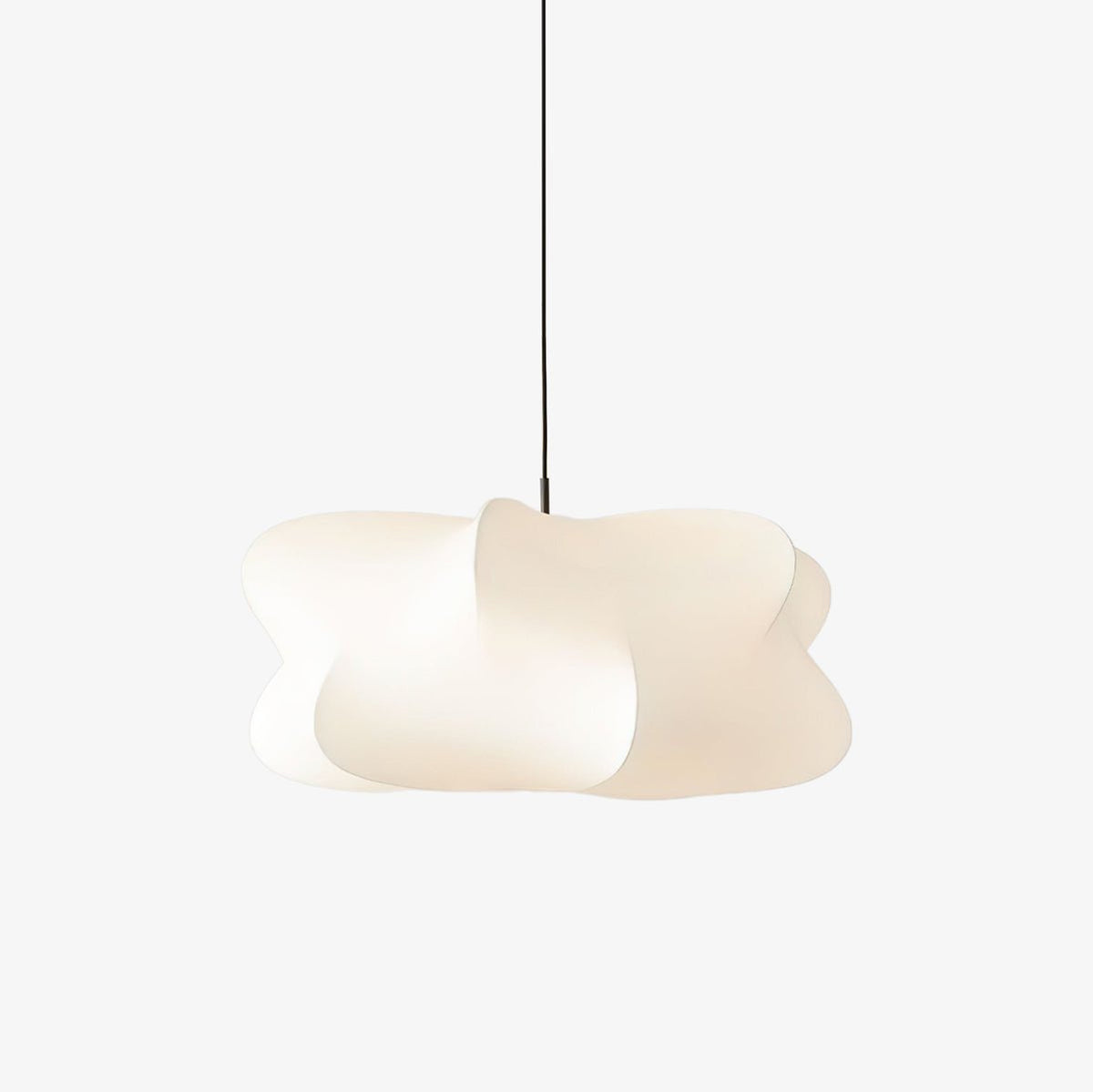 Lámpara colgante de 3 luces Silk Cloud, blanca, 24 pulgadas, montaje en techo ajustable, E27, para comedor, sala de estar, cocina, luz de techo interior moderna | Thomler