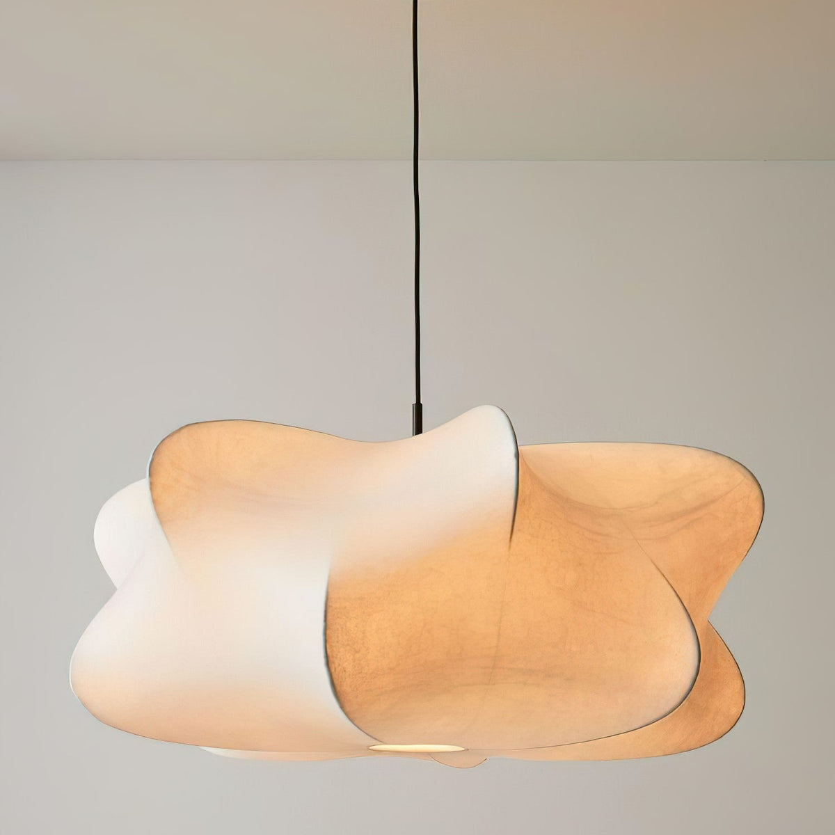Lámpara colgante de 3 luces Silk Cloud, blanca, 24 pulgadas, montaje en techo ajustable, E27, para comedor, sala de estar, cocina, luz de techo interior moderna | Thomler