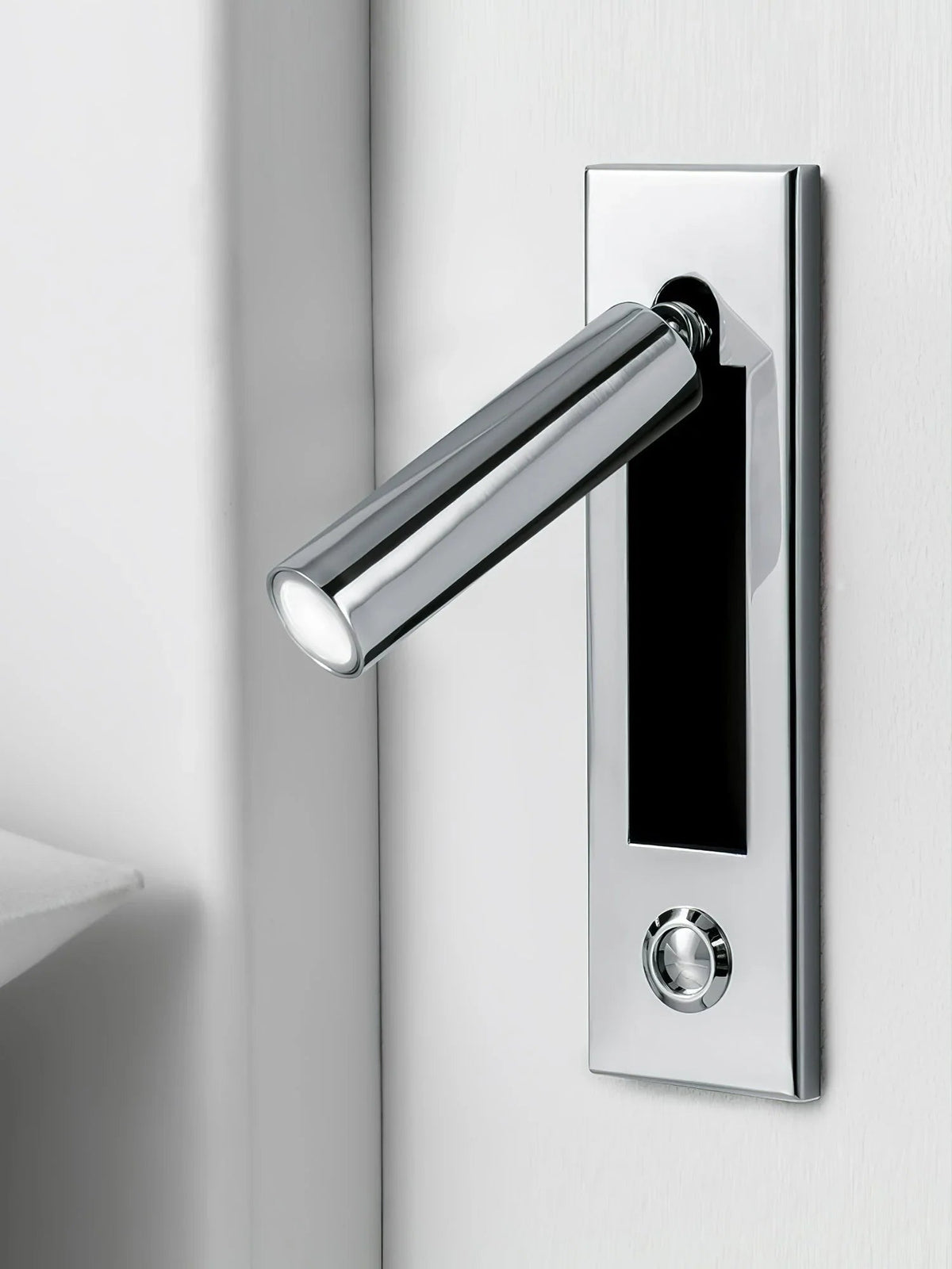 Verzonken LED-leeslamp 2 in aluminium, verstelbare wandlamp voor naast het bed, zwart, inbouw, voor slaapkamer, nachtkastje, taakverlichting, verborgen schakelaar | Thomler