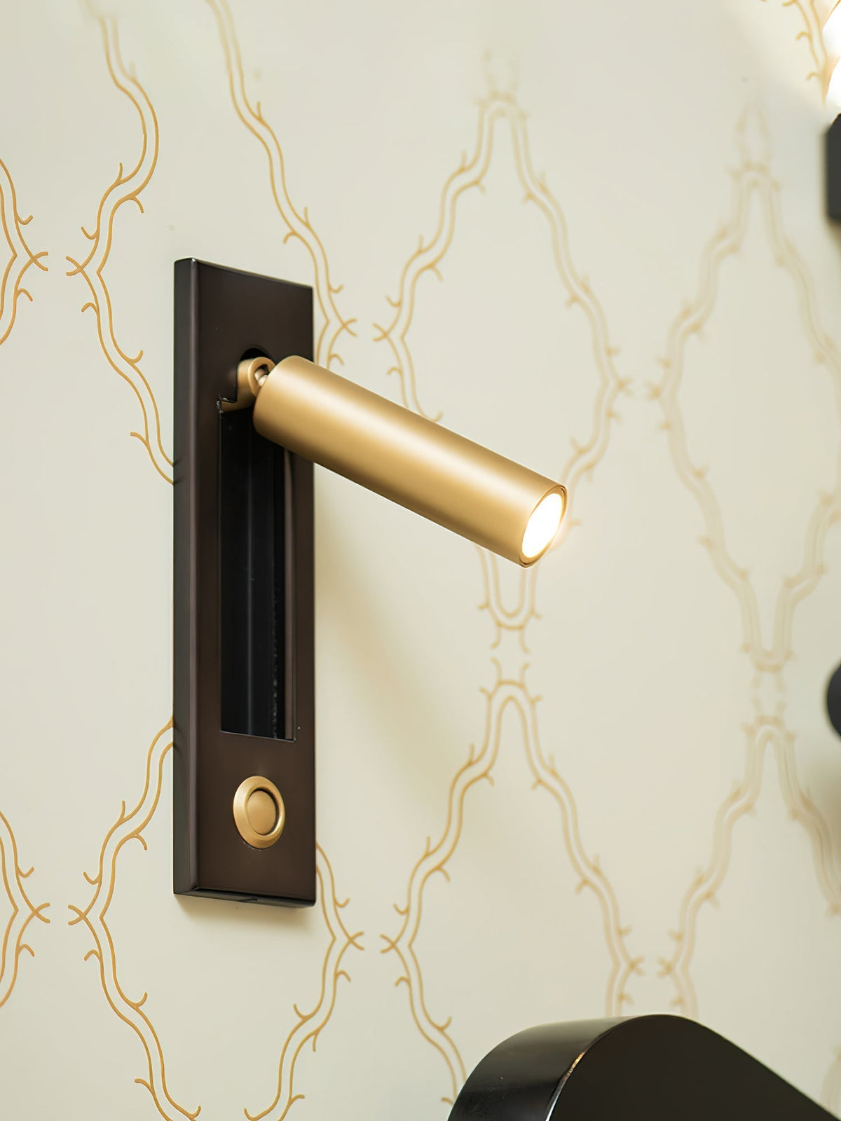 Lámpara de pared articulada de aluminio para lectura, estudio y cabecera