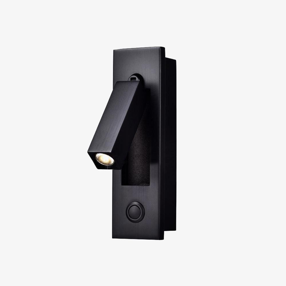 Lámpara de pared articulada de aluminio para lectura, estudio y cabecera