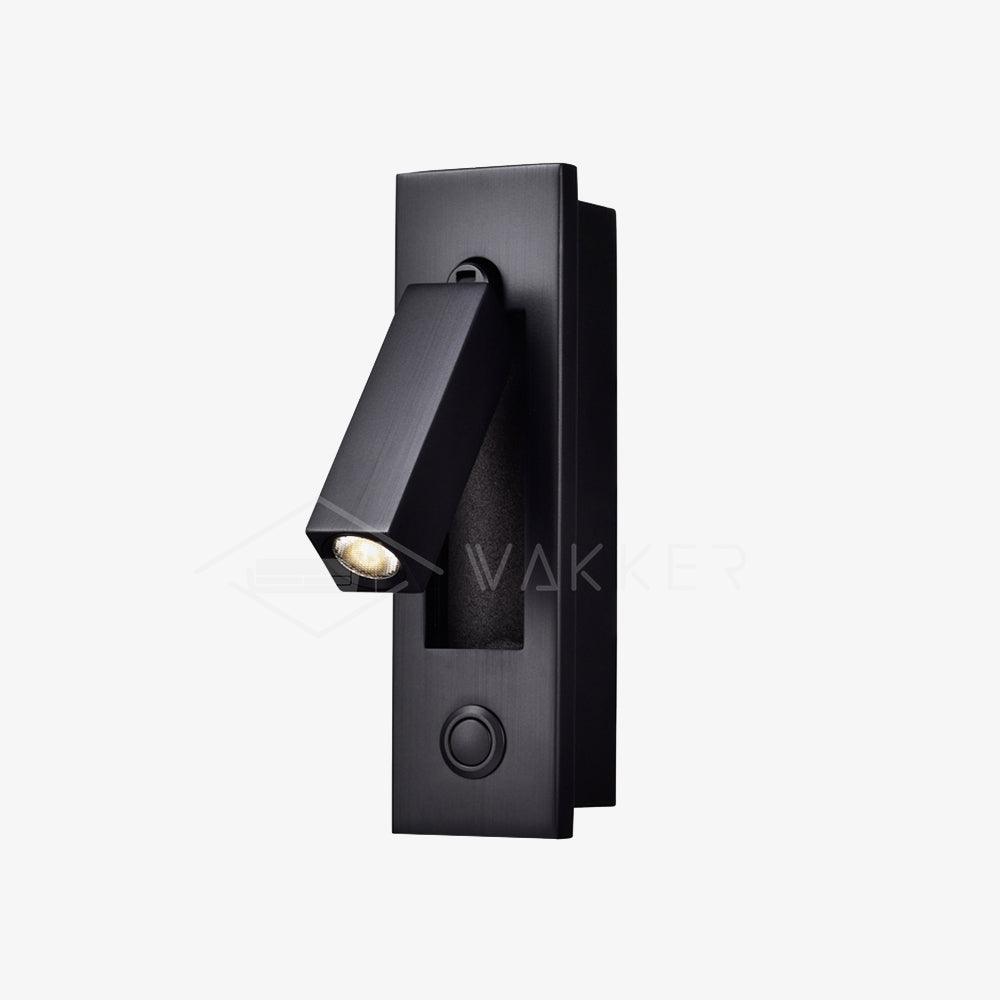 Lámpara de pared articulada de aluminio para lectura, estudio y cabecera