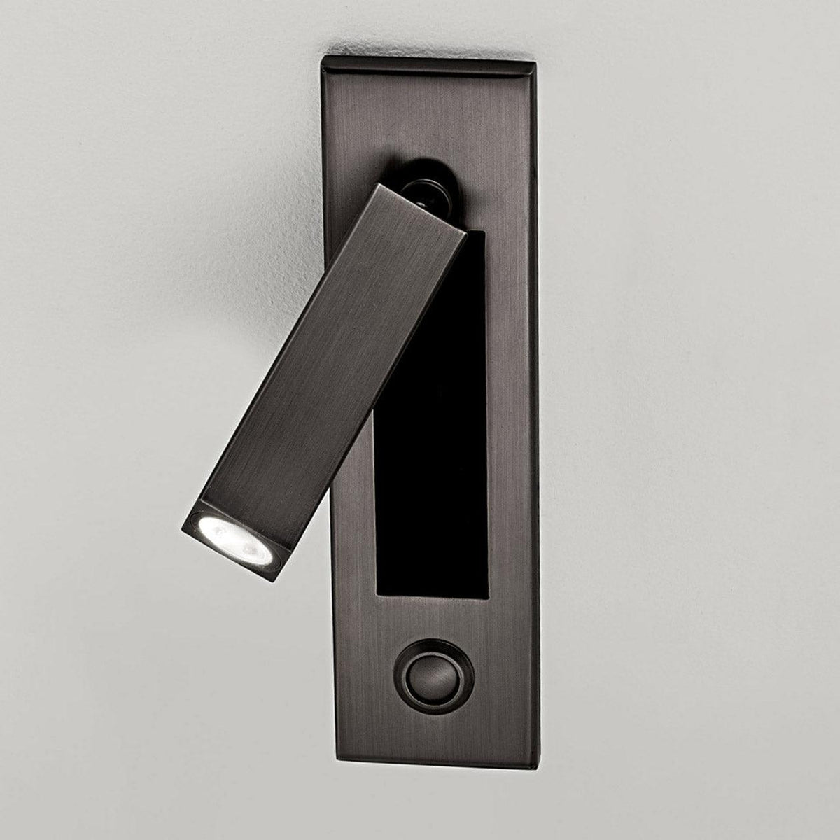Lámpara de pared articulada de aluminio para lectura, estudio y cabecera
