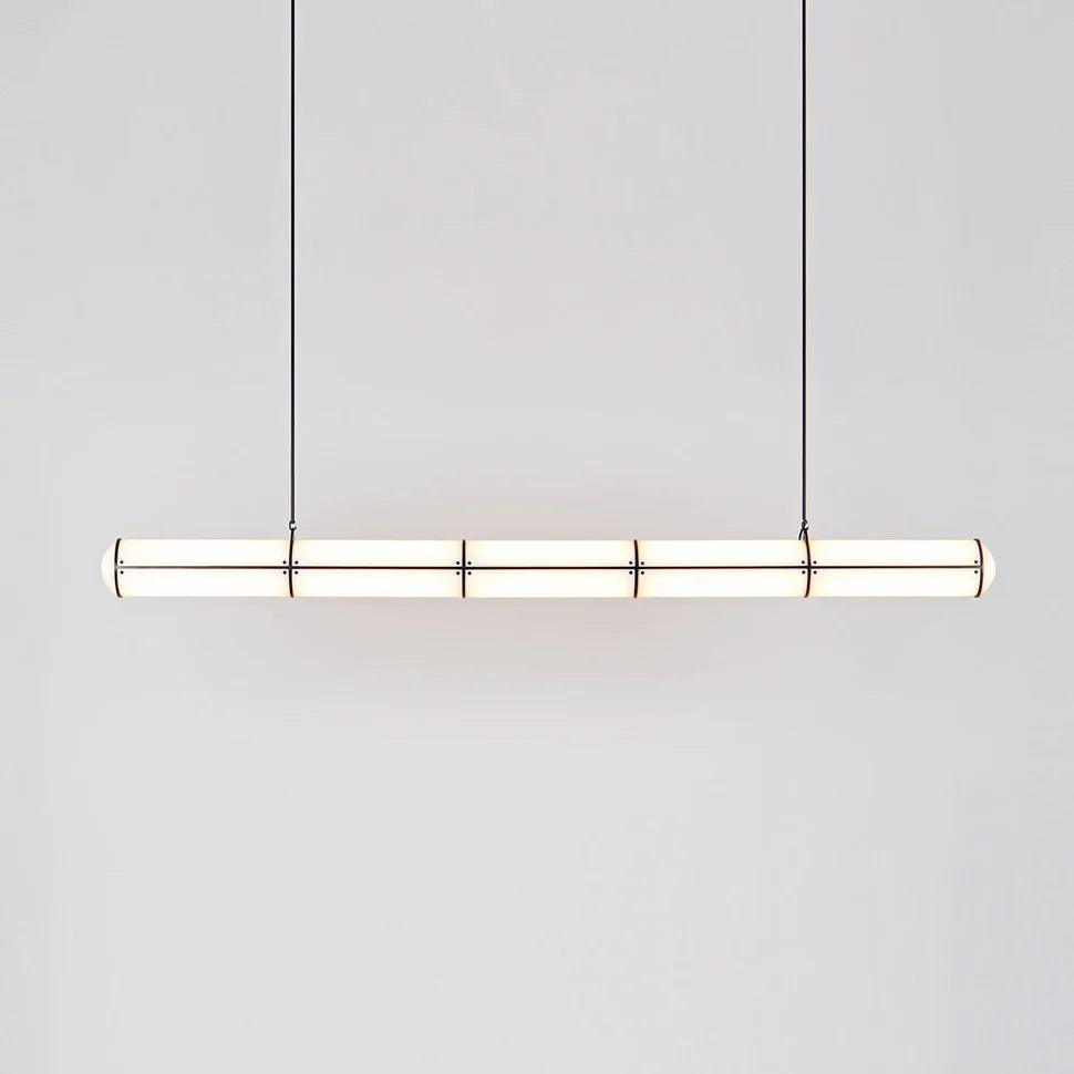 Lámpara LED lineal ajustable de 59 pulgadas, metal y acrílico, tres temperaturas de color para comedor, cocina, sala de estar, interior moderno L | Thomler