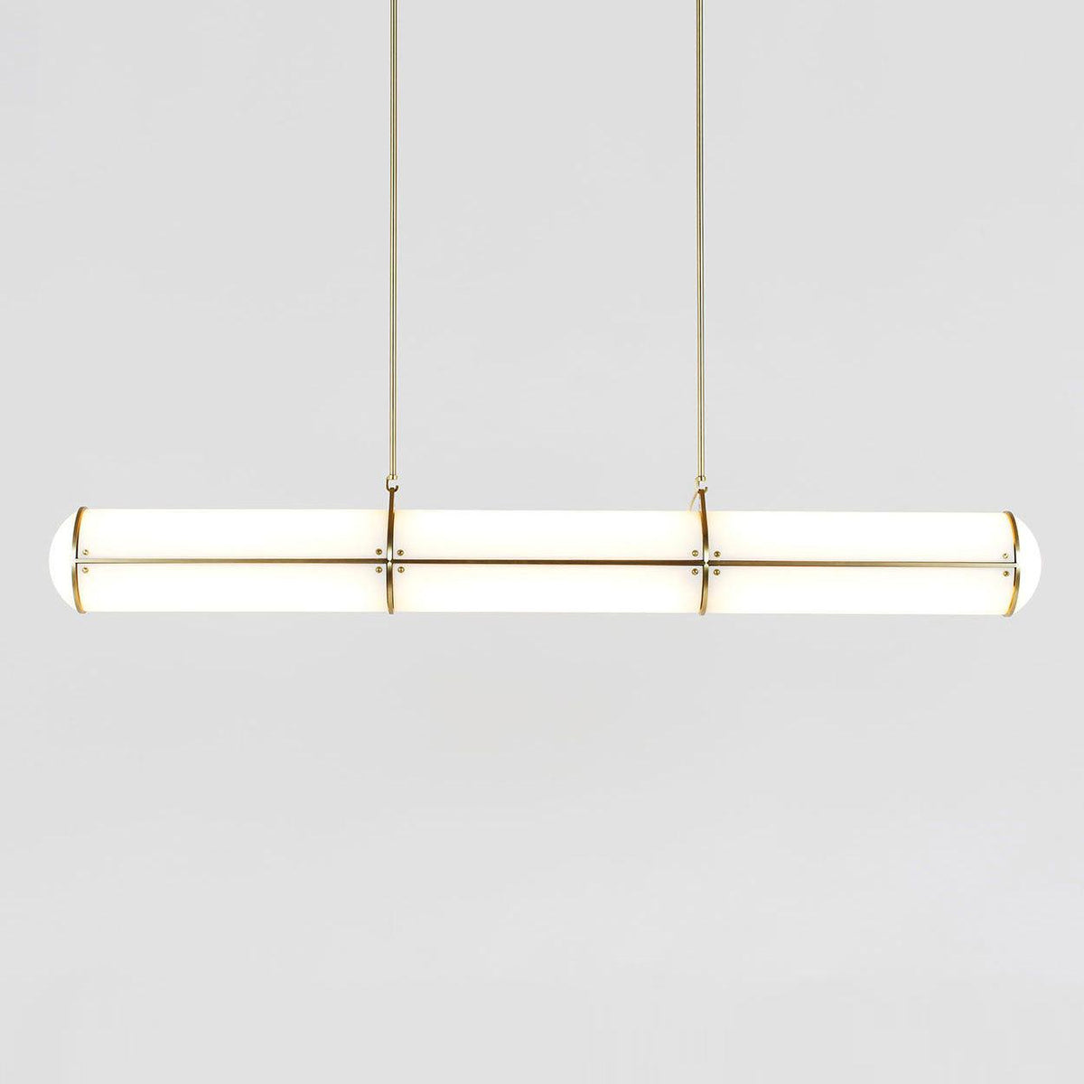 Lámpara LED lineal ajustable de 59 pulgadas, metal y acrílico, tres temperaturas de color para comedor, cocina, sala de estar, interior moderno L | Thomler